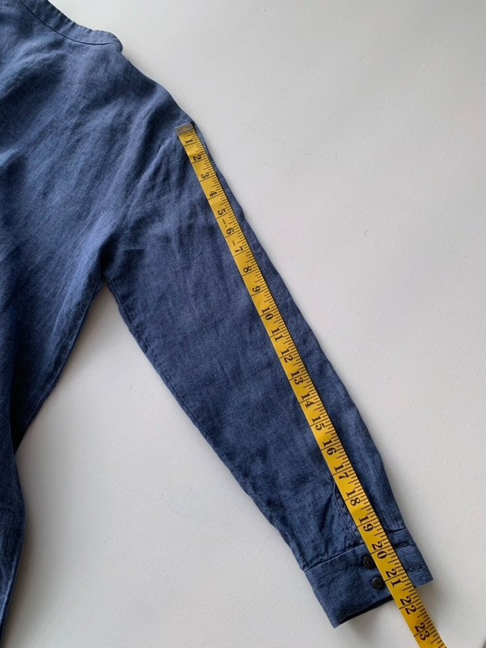 Eileen Fisher Washed organic Linen Delave Shirtdress Size XS Easy Fit - Picture 11 of 11